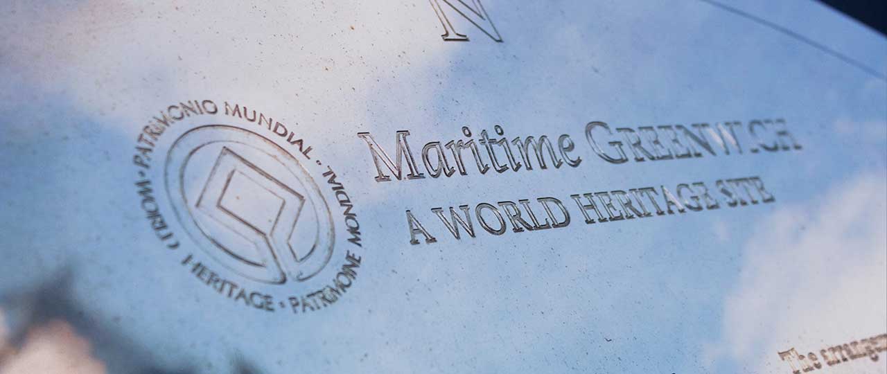Maritime Greenwich World Heritage Site signage