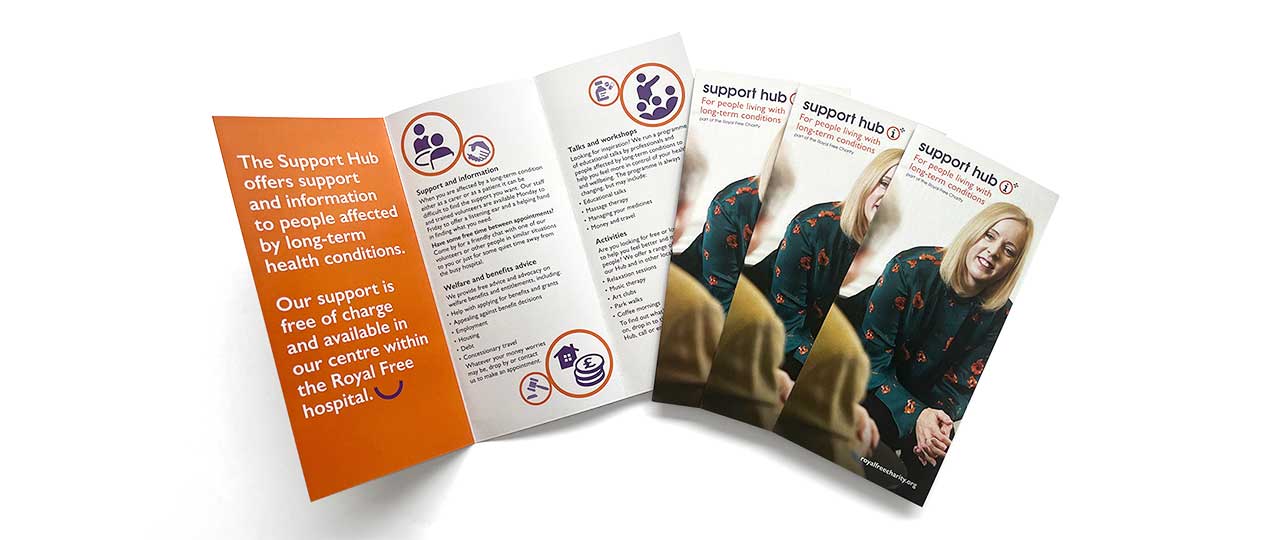 Royal Free Charity Support Hub leaflet