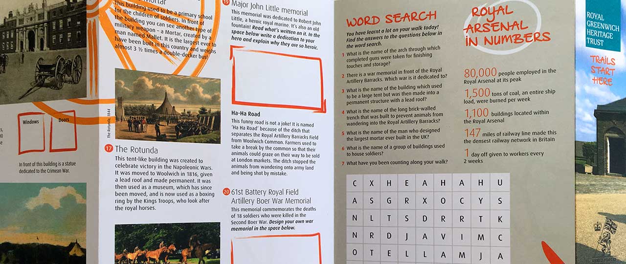 Woolwich History Walks children's trail leaflet